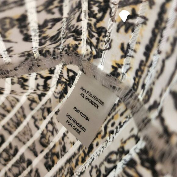 Unity World Wear Flutter Sleeve Yellow Black White Top Size 2X - Picture 5 of 10